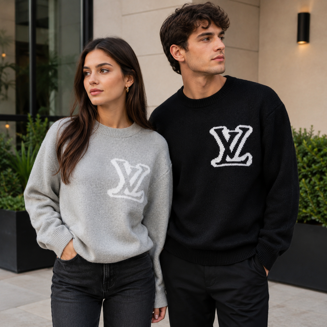 "LV" Monogram Sweater