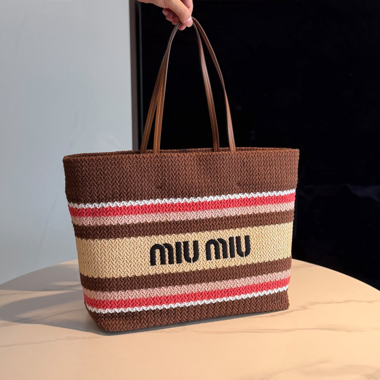 "mi mi" Woven Beach Bag