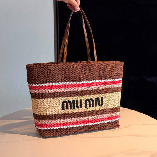 "mi mi" Woven Beach Bag
