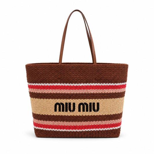 "mi mi" Woven Beach Bag
