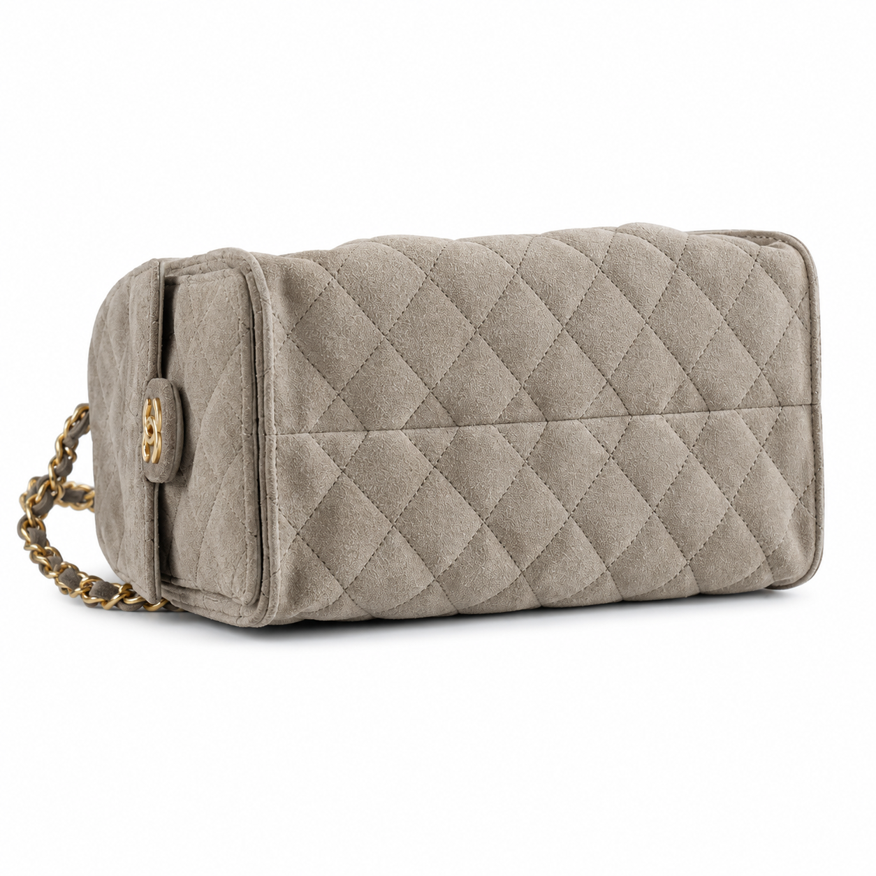 "CC" Quilted Bucket Bag