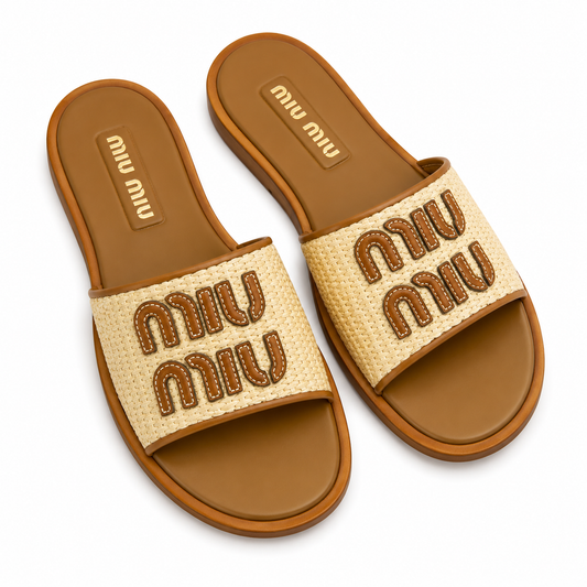 "mi mi" Woven Slides